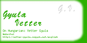 gyula vetter business card